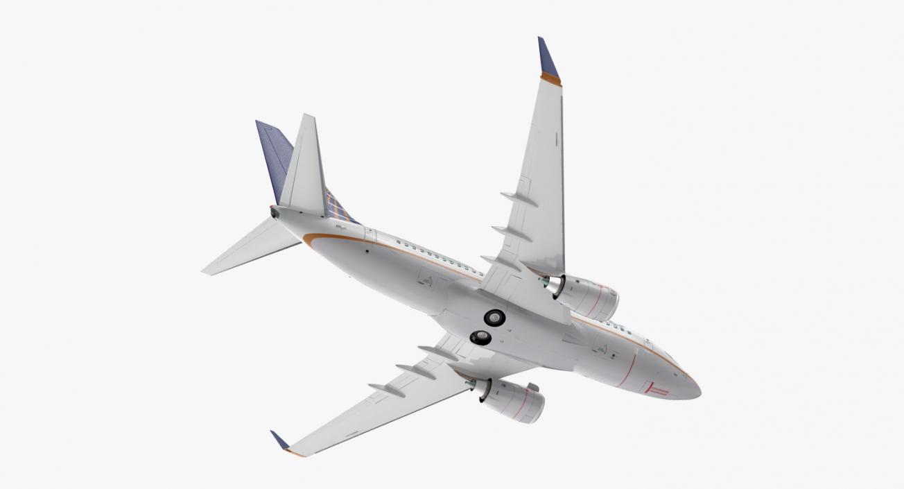 Boeing 737-600 with Interior United Airlines 3D model