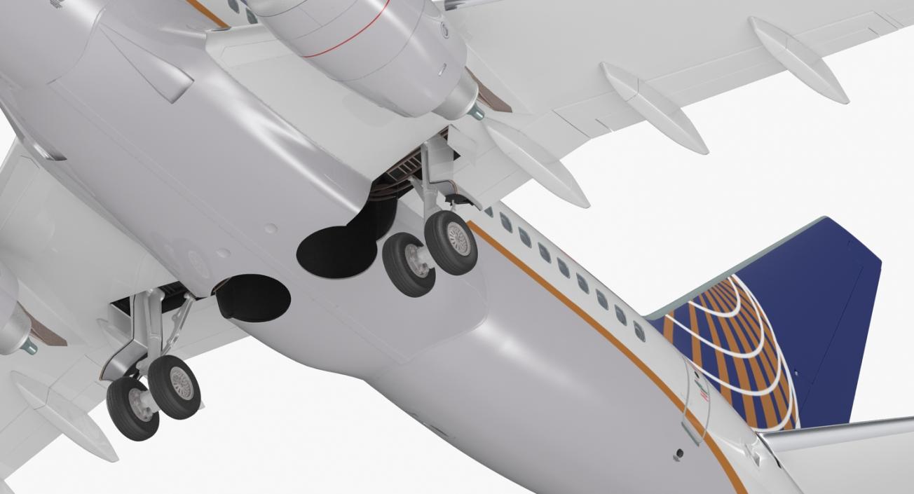 Boeing 737-600 with Interior United Airlines 3D model