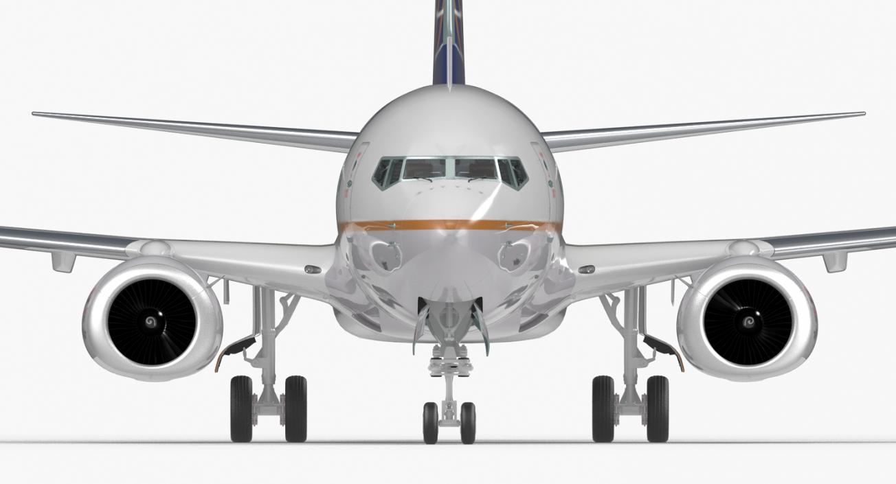 Boeing 737-600 with Interior United Airlines 3D model