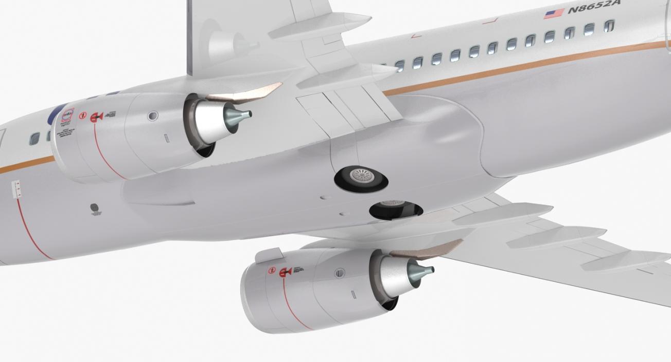 Boeing 737-600 with Interior United Airlines 3D model