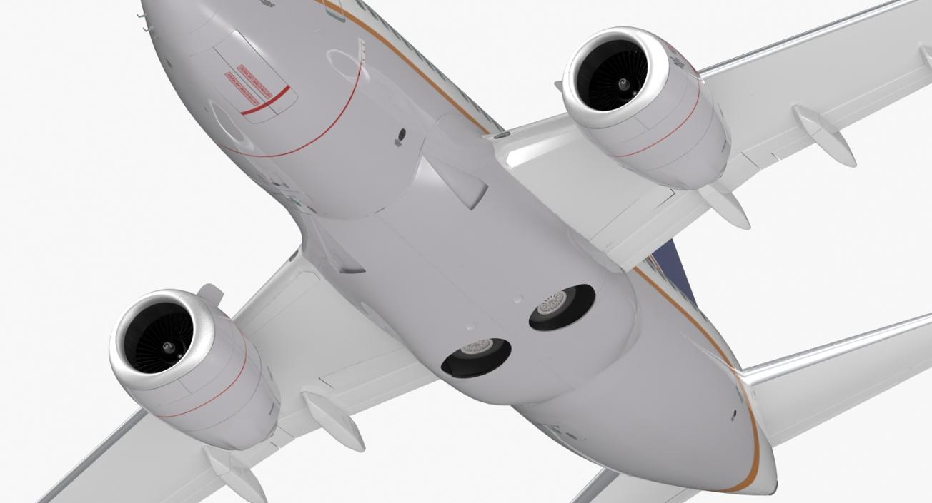 Boeing 737-600 with Interior United Airlines 3D model