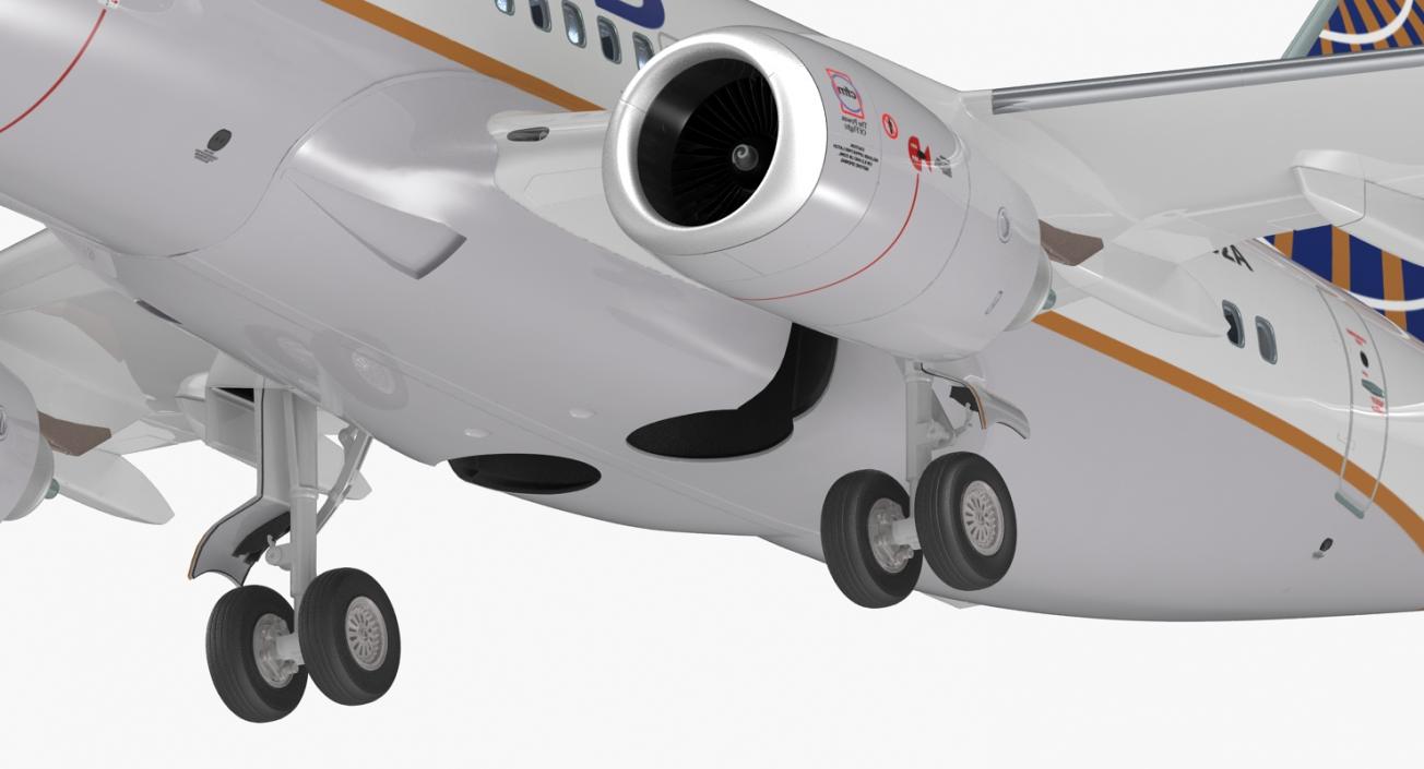 Boeing 737-600 with Interior United Airlines 3D model