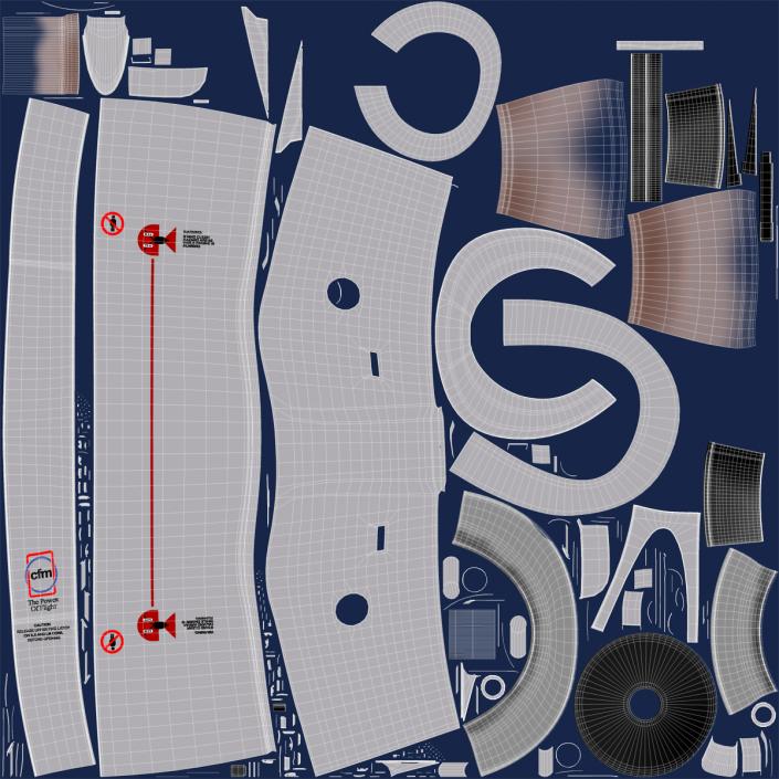 Boeing 737-600 with Interior United Airlines 3D model