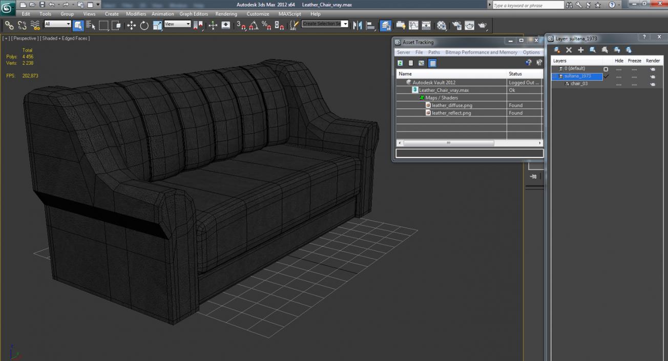 Leather Sofa 3D