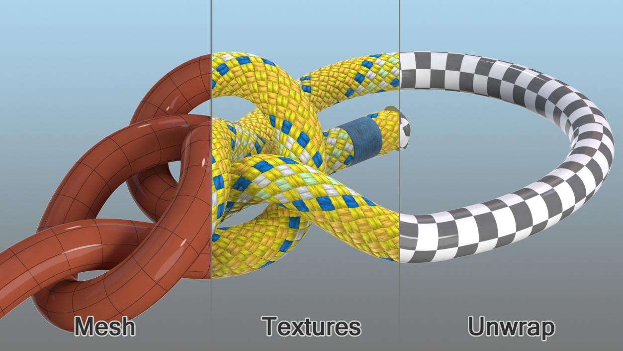 Bowline Rope Knot 3D