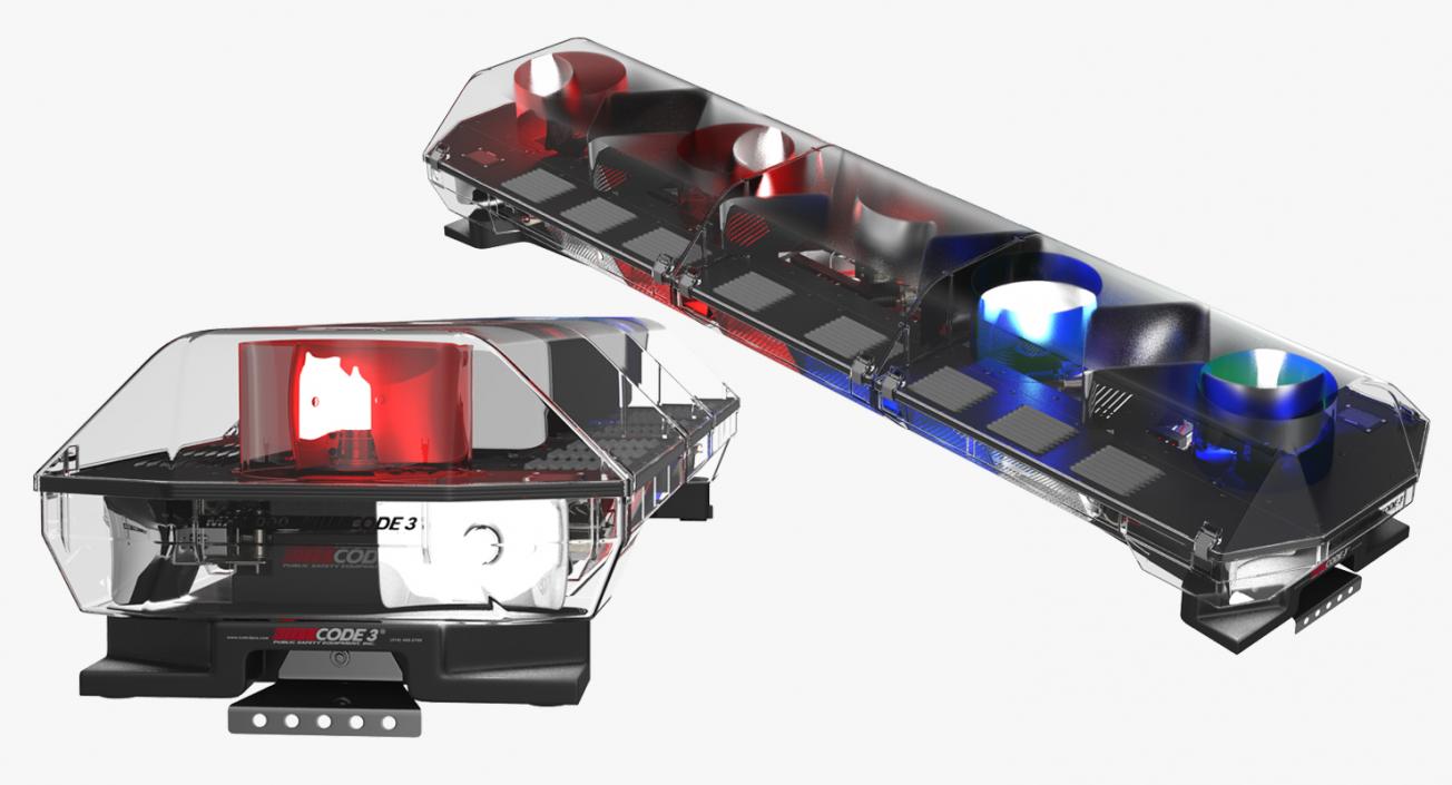 Police Lightning Bar Code 3 mx7000 3D model