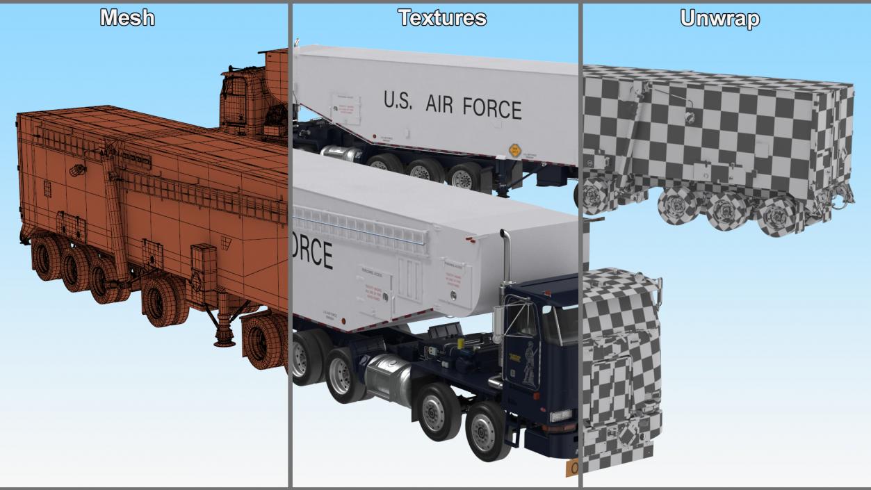 3D Minuteman Transporter Erector Loader Rigged model