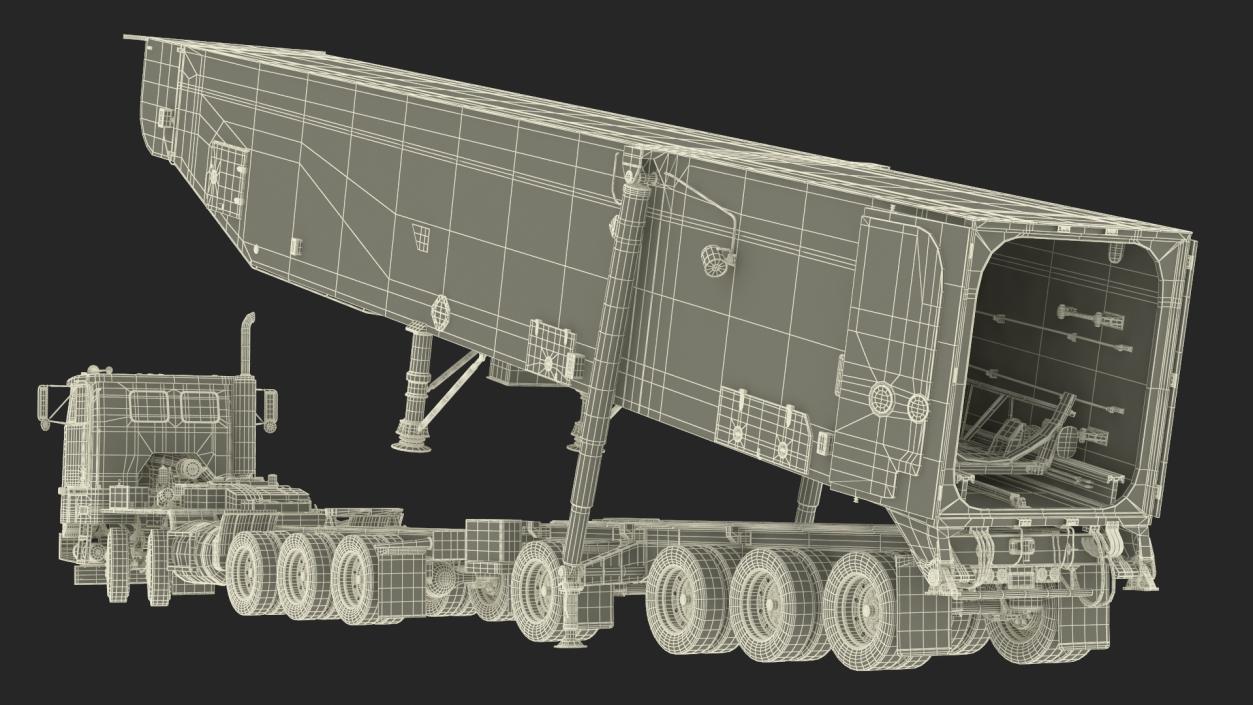 3D Minuteman Transporter Erector Loader Rigged model