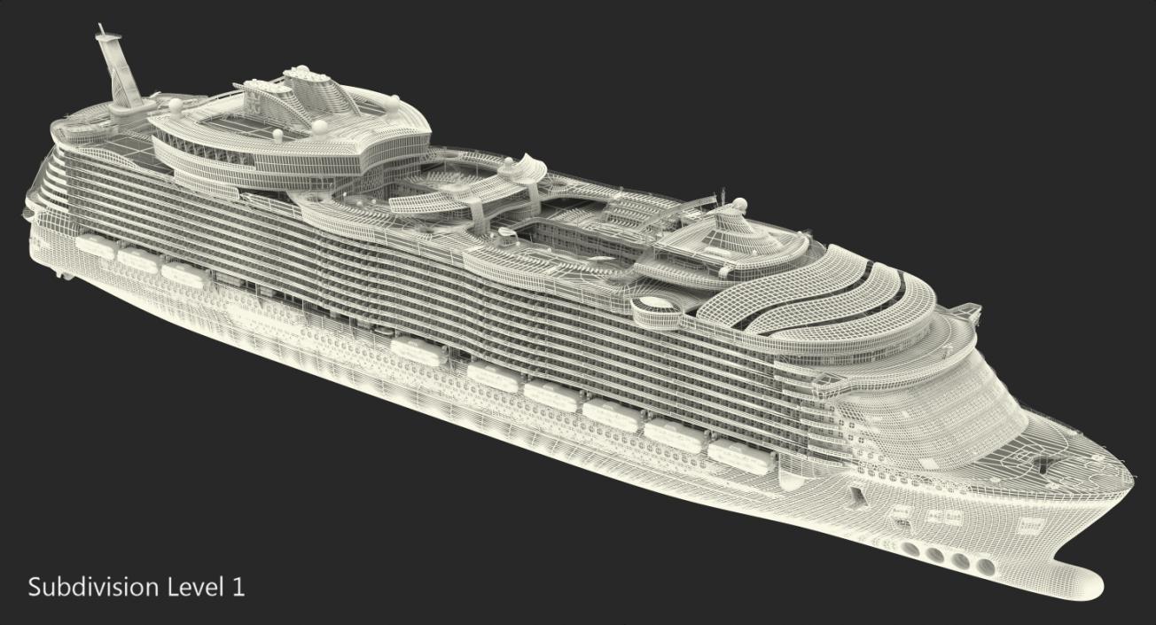 Passenger Cruise Ship Generic 3D model