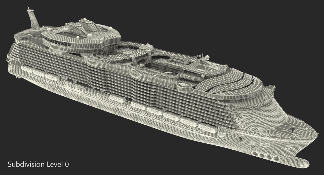 Passenger Cruise Ship Generic 3D model