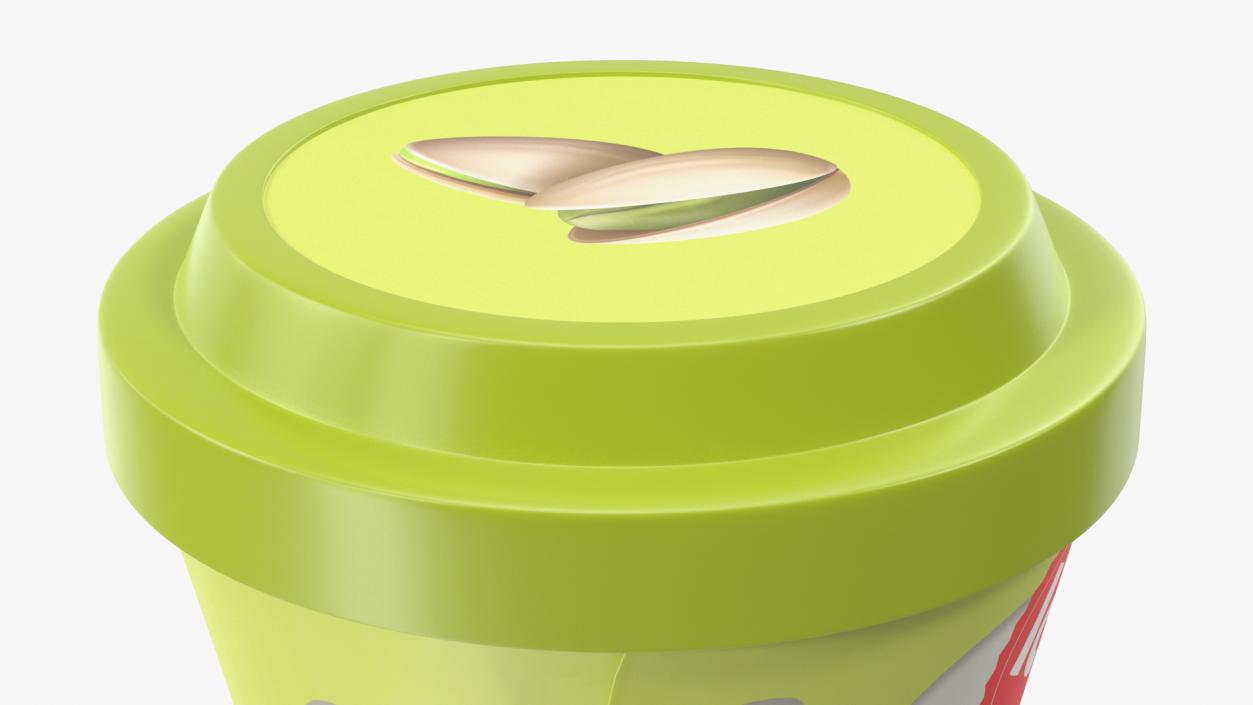 3D model Cone Ice Cream with Cap Mockup Pistachio