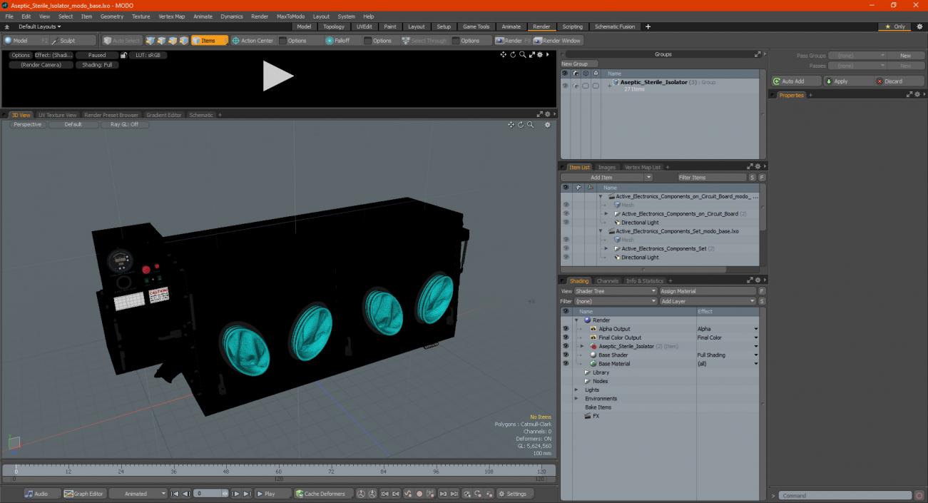 Aseptic Sterile Isolator 3D model