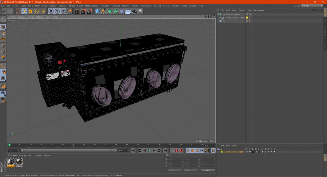 Aseptic Sterile Isolator 3D model