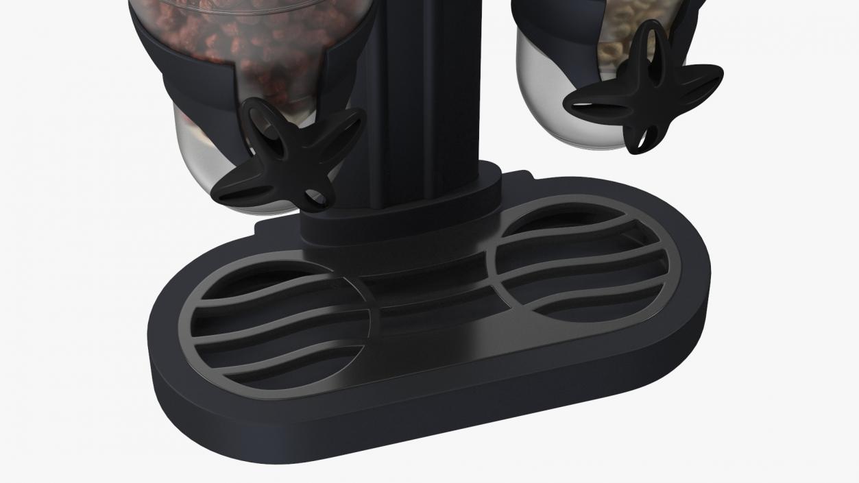 3D Dispensers for Dry Food with Cereal Black