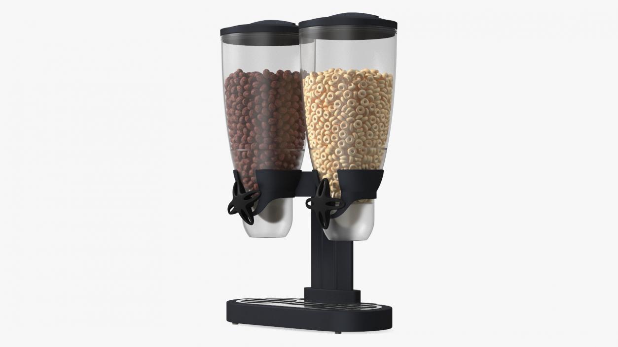 3D Dispensers for Dry Food with Cereal Black