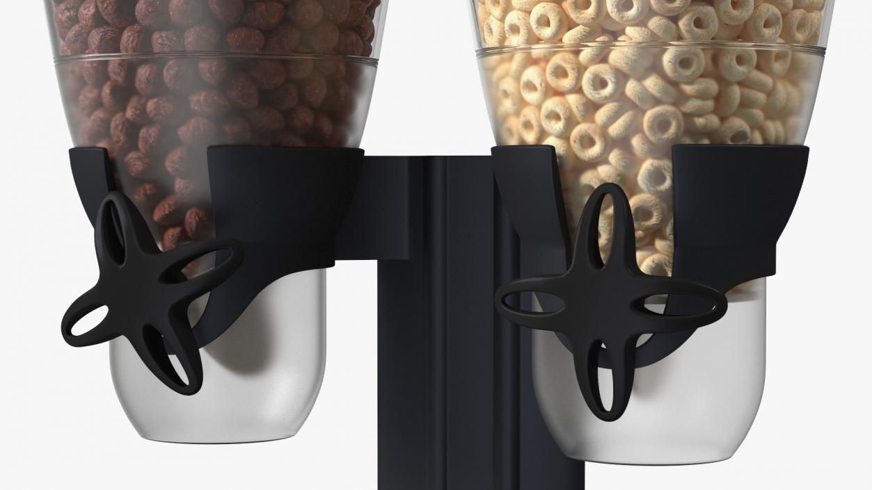 3D Dispensers for Dry Food with Cereal Black