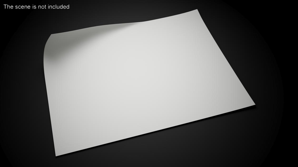 3D Empty White Paper Sheet model