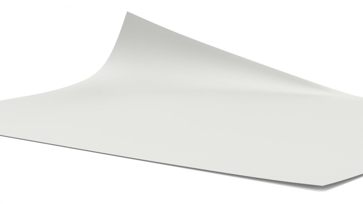 3D Empty White Paper Sheet model