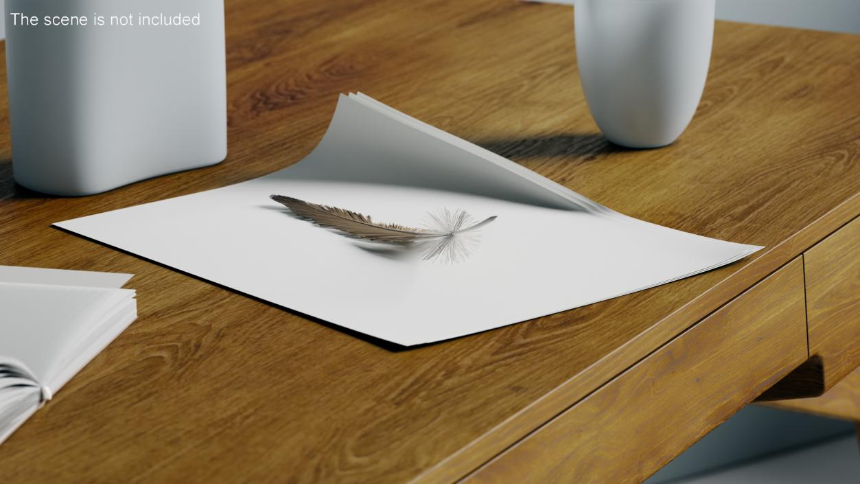 3D Empty White Paper Sheet model