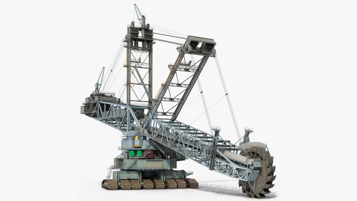 3D model Bagger 293 Bucket Wheel Excavator Rigged