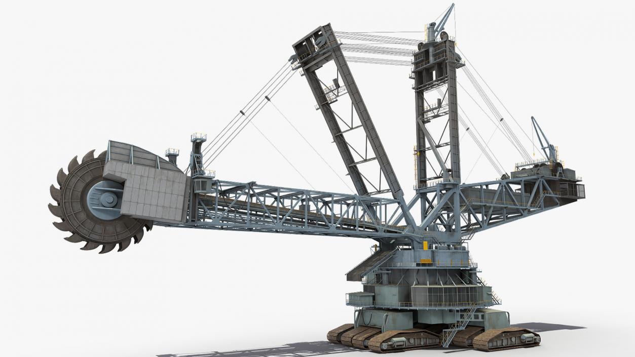 3D model Bagger 293 Bucket Wheel Excavator Rigged