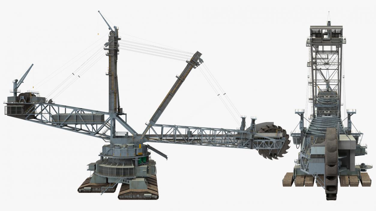 3D model Bagger 293 Bucket Wheel Excavator Rigged