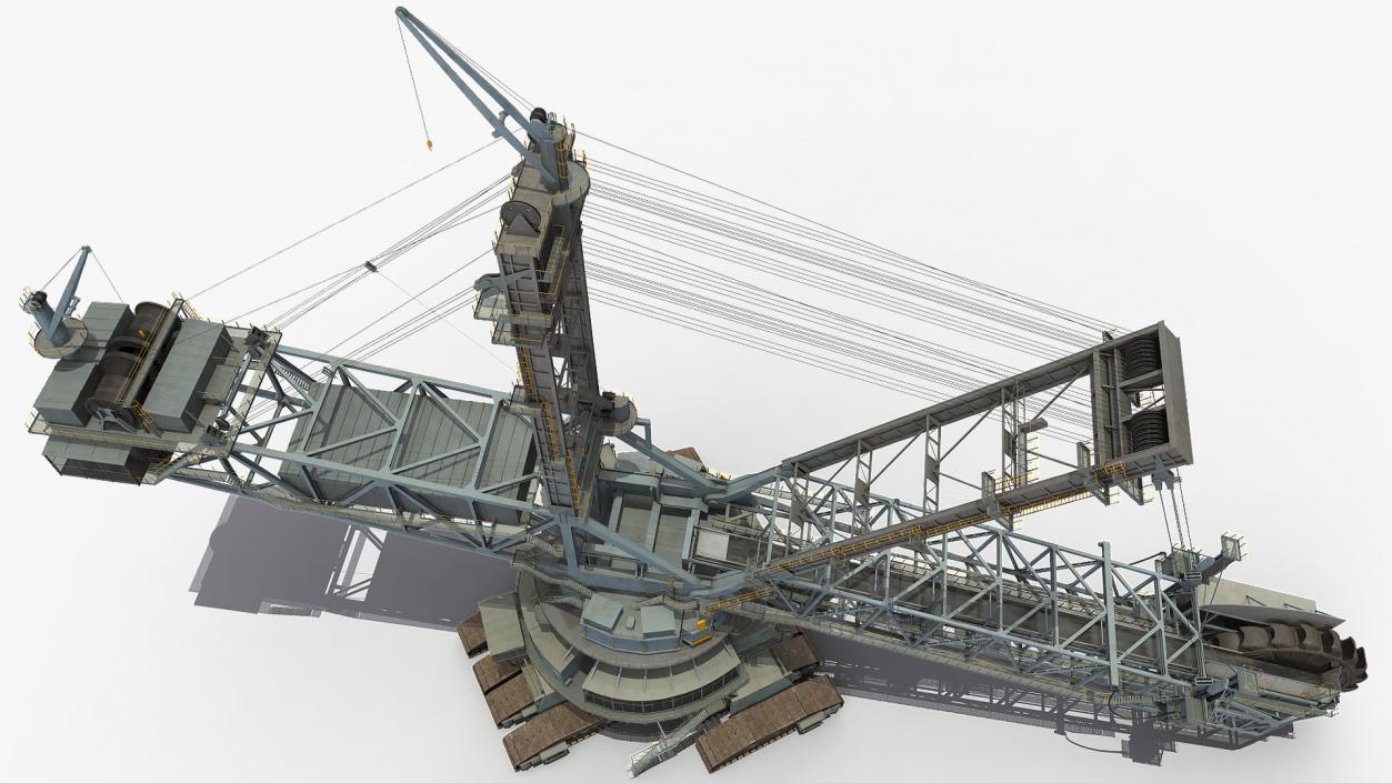 3D model Bagger 293 Bucket Wheel Excavator Rigged