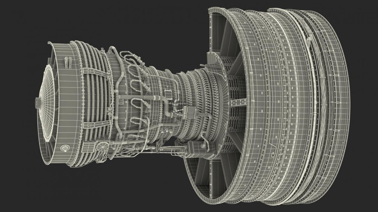 3D Aircraft Engine Canada PT6 Sectioned