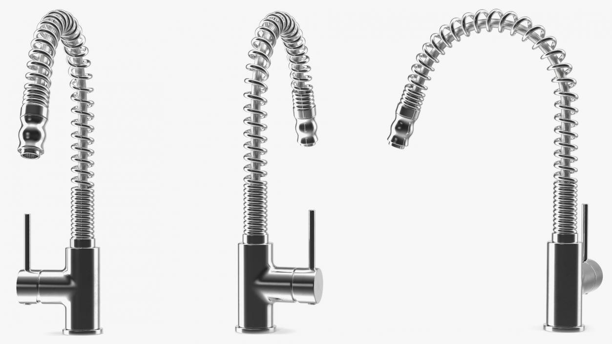 Single Lever Pullout Kitchen Tap 3D