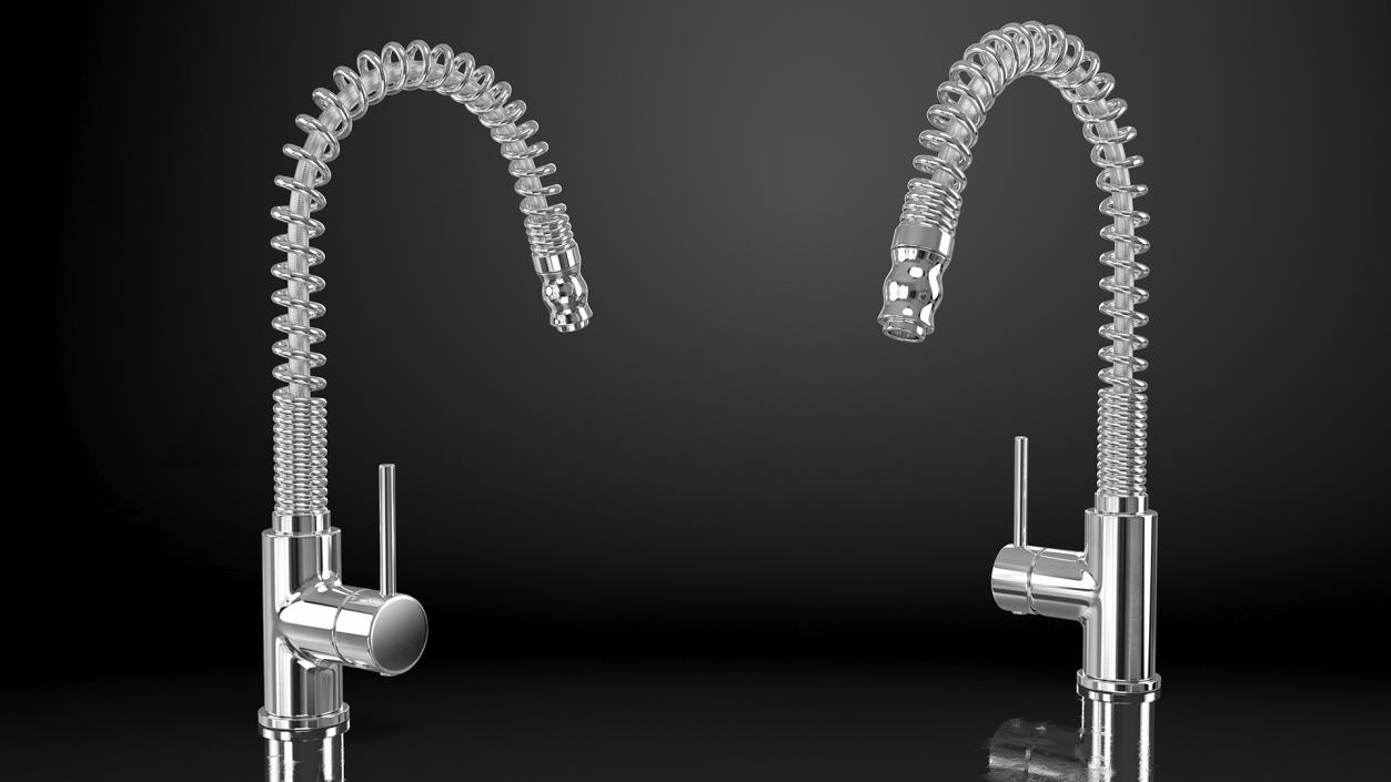 Single Lever Pullout Kitchen Tap 3D