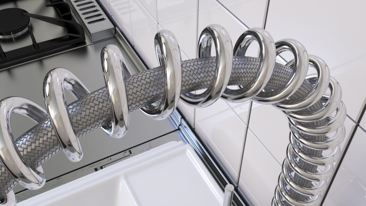 Single Lever Pullout Kitchen Tap 3D