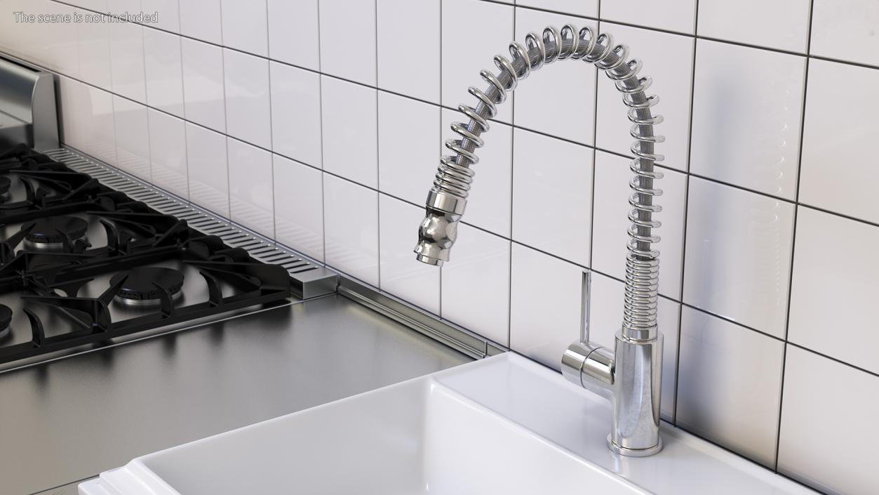 Single Lever Pullout Kitchen Tap 3D