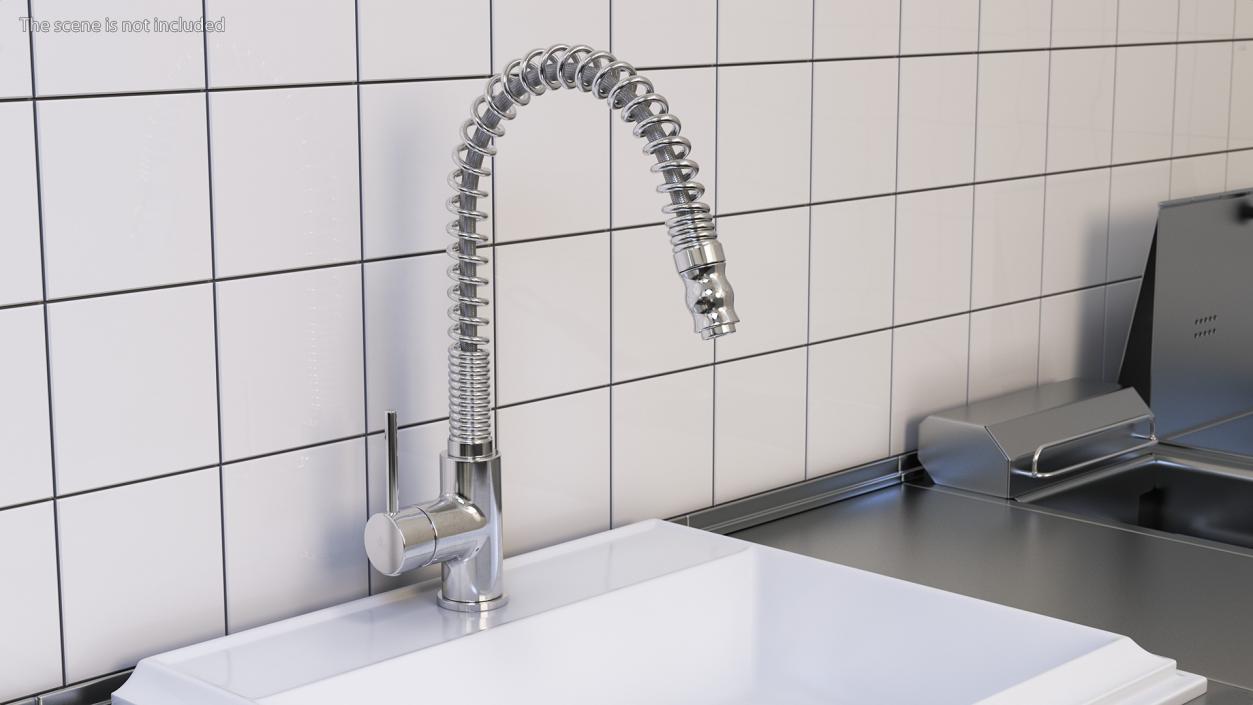 Single Lever Pullout Kitchen Tap 3D