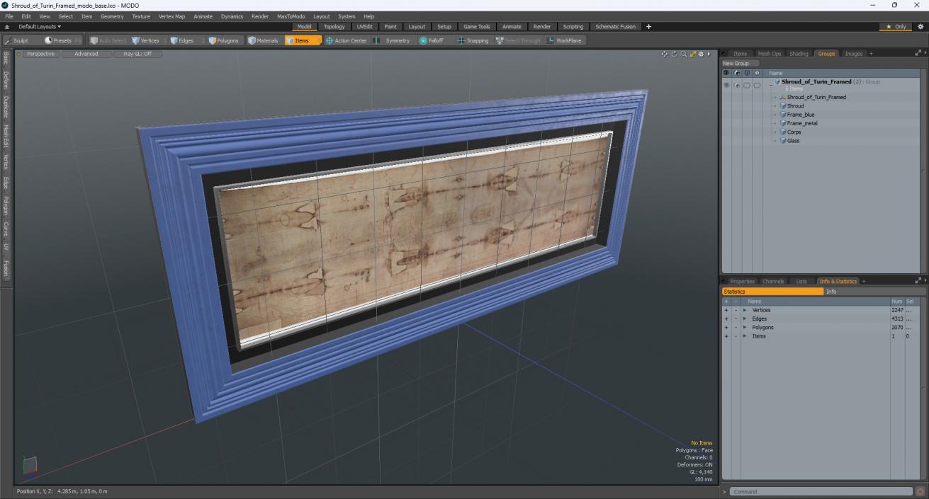 Shroud of Turin Framed 3D