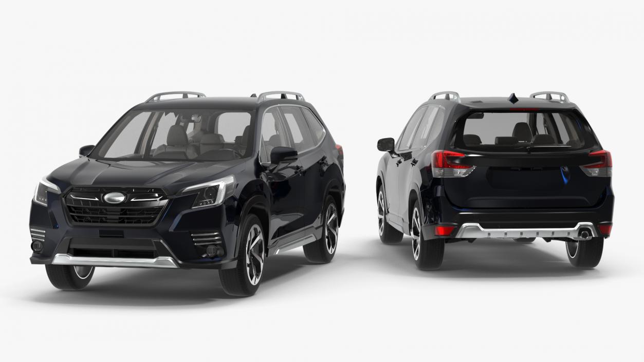 Black Compact Crossover SUV 3D