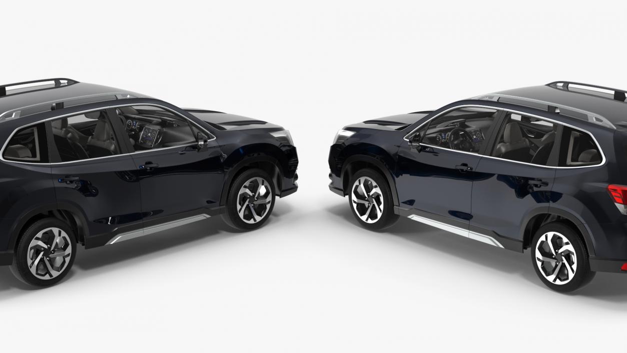 Black Compact Crossover SUV 3D