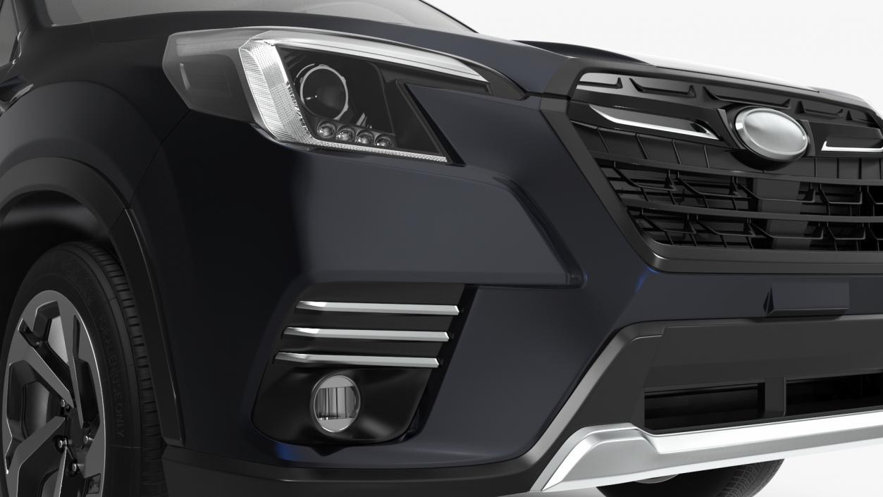 Black Compact Crossover SUV 3D