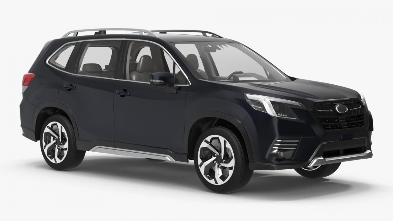 Black Compact Crossover SUV 3D