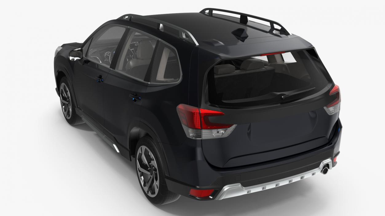 Black Compact Crossover SUV 3D