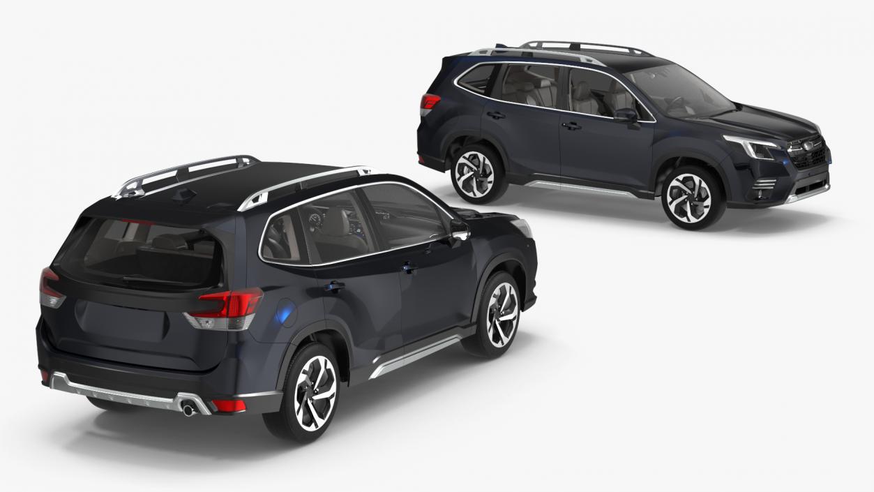 Black Compact Crossover SUV 3D