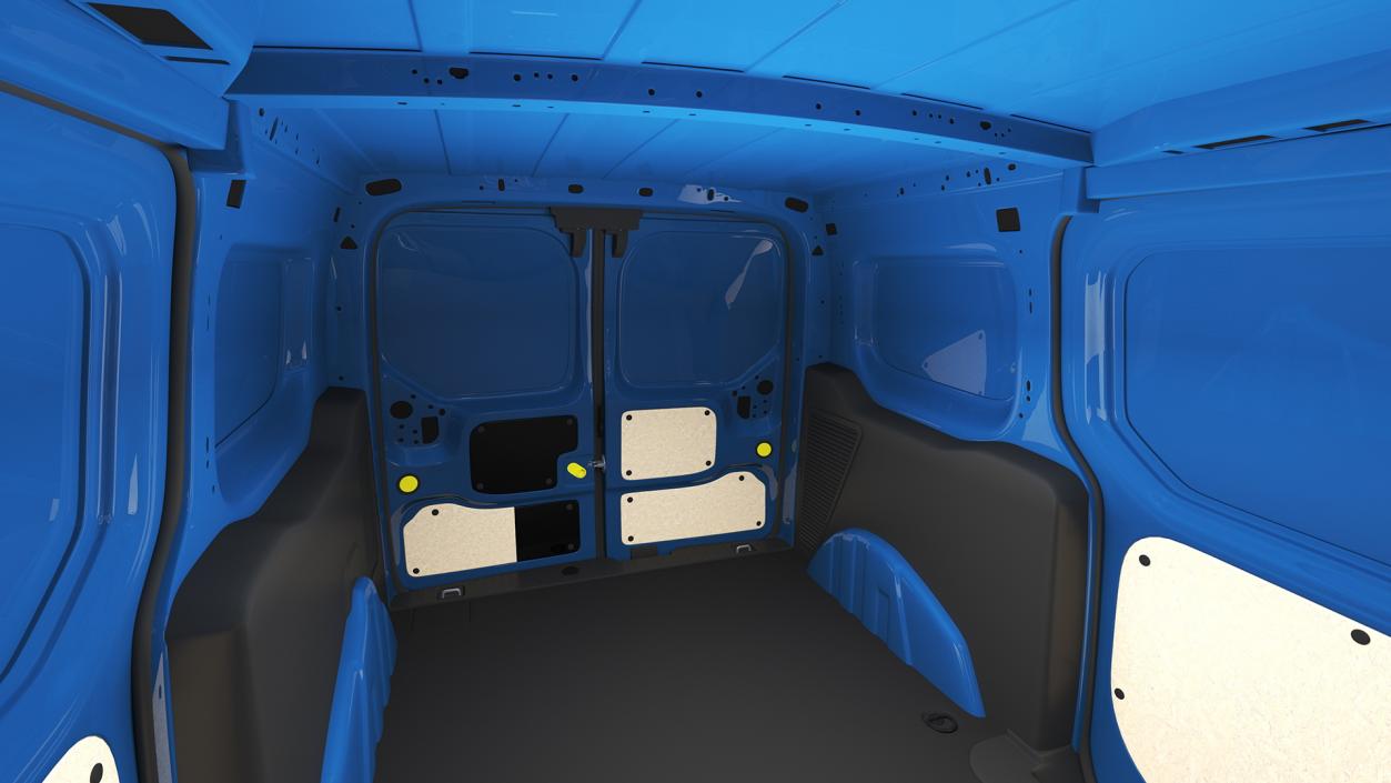 3D model Cargo Van Barn Doors Blue