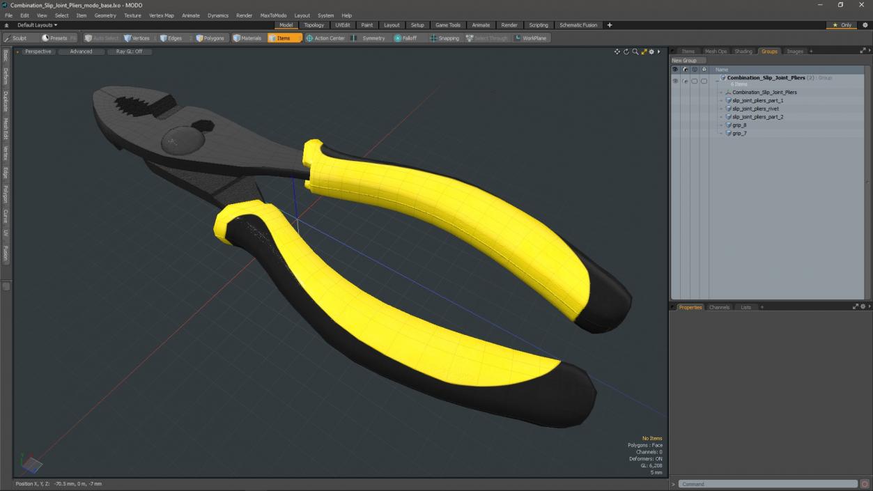 Combination Slip Joint Pliers 3D model