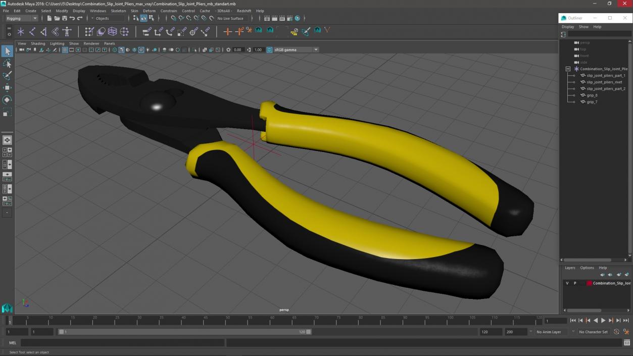 Combination Slip Joint Pliers 3D model