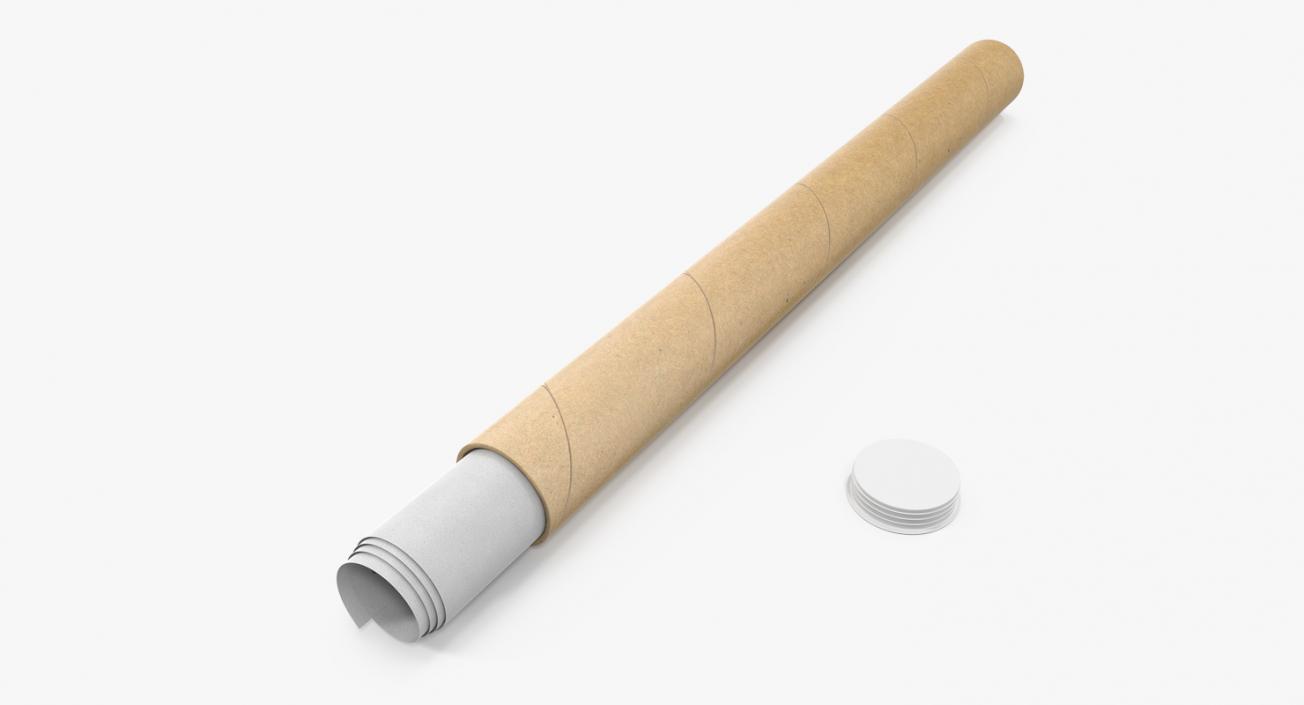 3D Cardboard Tube with Papers