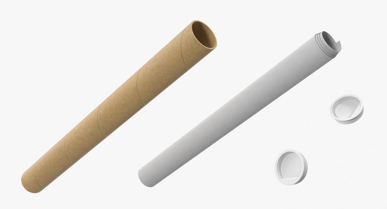 3D Cardboard Tube with Papers