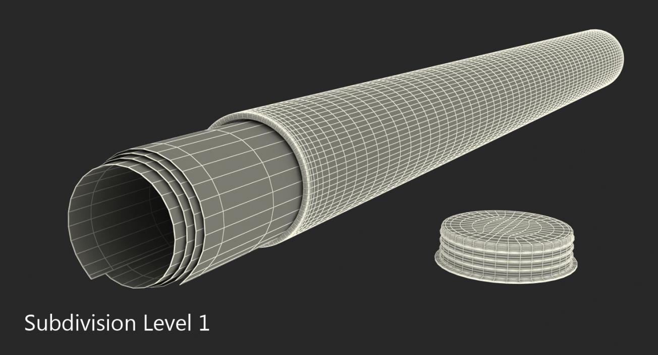 3D Cardboard Tube with Papers