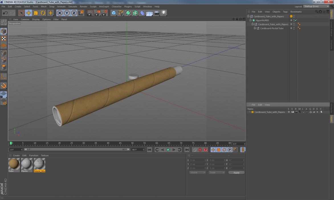 3D Cardboard Tube with Papers