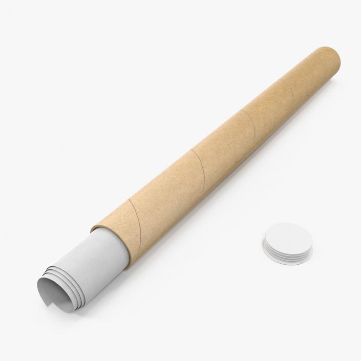 3D Cardboard Tube with Papers