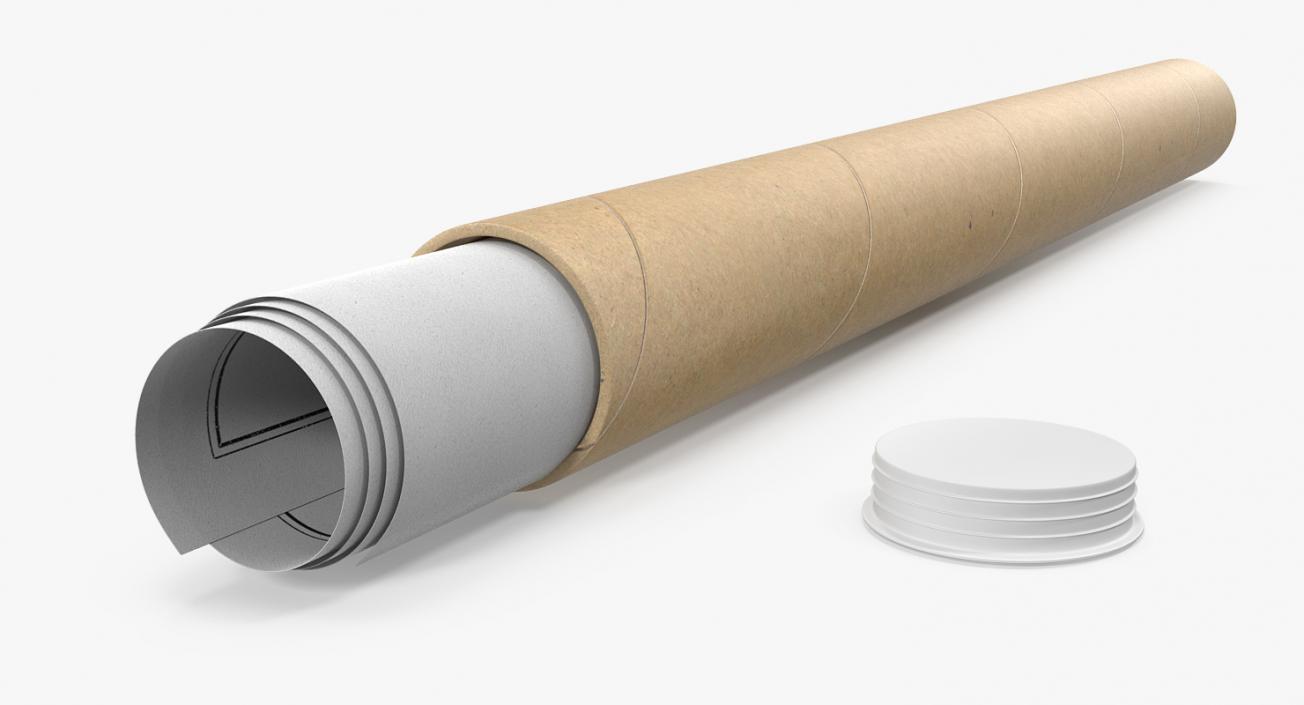 3D Cardboard Tube with Papers