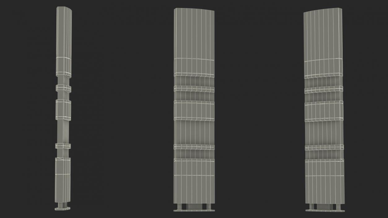 Gas Station Advertisement Column 3D